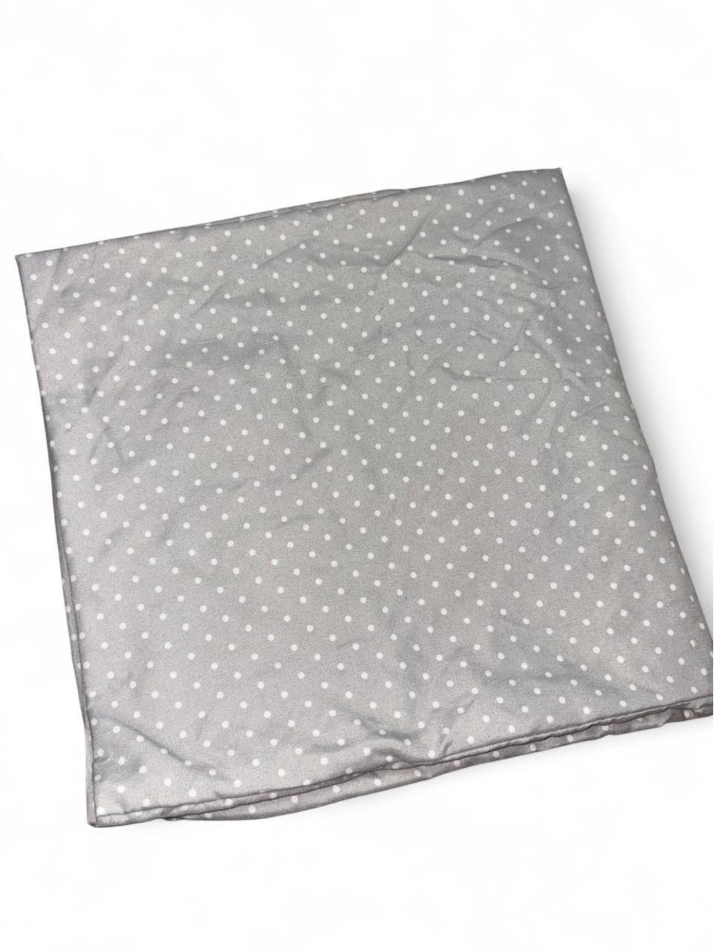 grey and white polkadot pillow case
